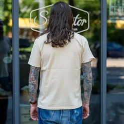 9 Ounce Pocket T-Shirt Cream