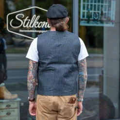 1937 Roamer Vest blue wabash