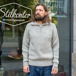 Alpaka-Stricktroyer Nolan Light Grey