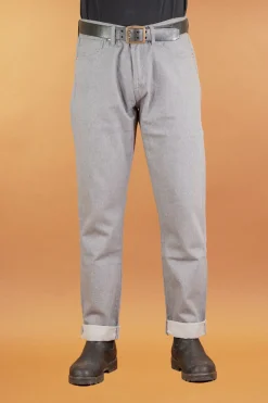 B-04 Relaxed 14oz. Selvedge Colour Denim Grey