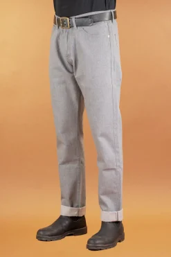 B-04 Relaxed 14oz. Selvedge Colour Denim Grey