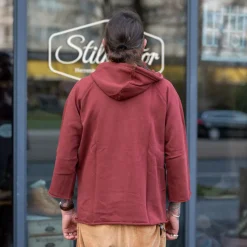 Boxing Hooded Sweatshirt 3/4 Burgundy