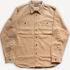 BWS02 Utility Shirt 8oz. Herringbone Brown