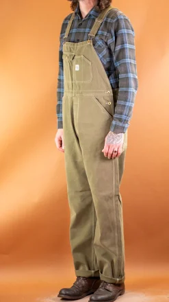 Canvas Bib Overall Green