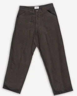 Carlo Trousers Eco Flannel Striped Brown