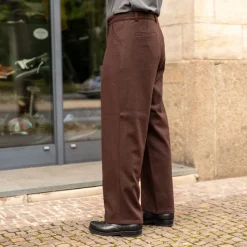 Carlo Trousers Lambswool Marron