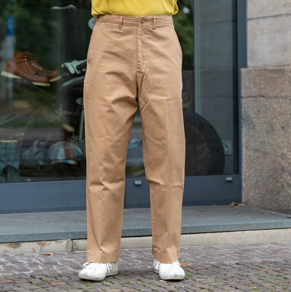Chino Bio-Baumwolle Twill 300g Relaxed Fit Khaki CHINO01