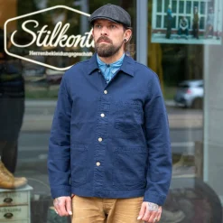 Chore Jacket Garage Cotton Navy