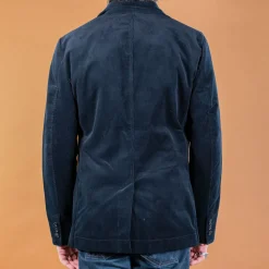 Chris Classic Two Button Blazer Corduroy Navy