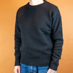 Classic Crewneck Pullover Merino/Cashmere Deep Black