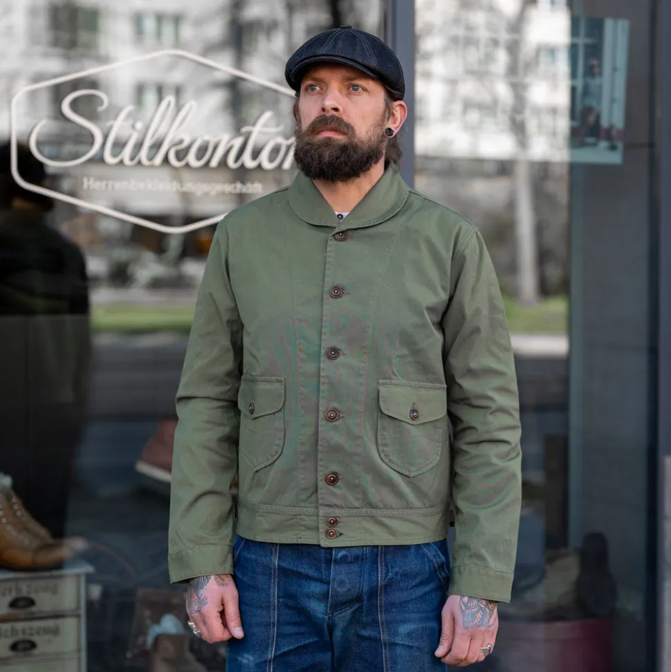 Cotton Canvas Jacket Green