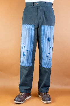 Cotton Pants Grey Striped BnB