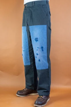 Cotton Pants Grey Striped BnB