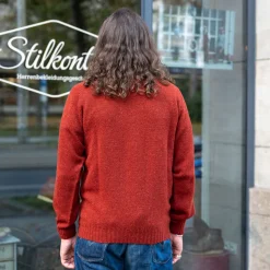 Crew Neck Sweater Super Soft Wool Blaze