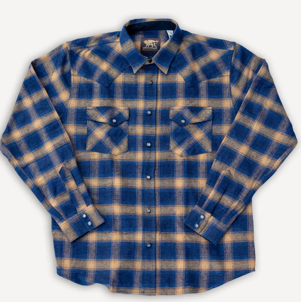 Dawson Shirt Check Flannel Indigo/Beige