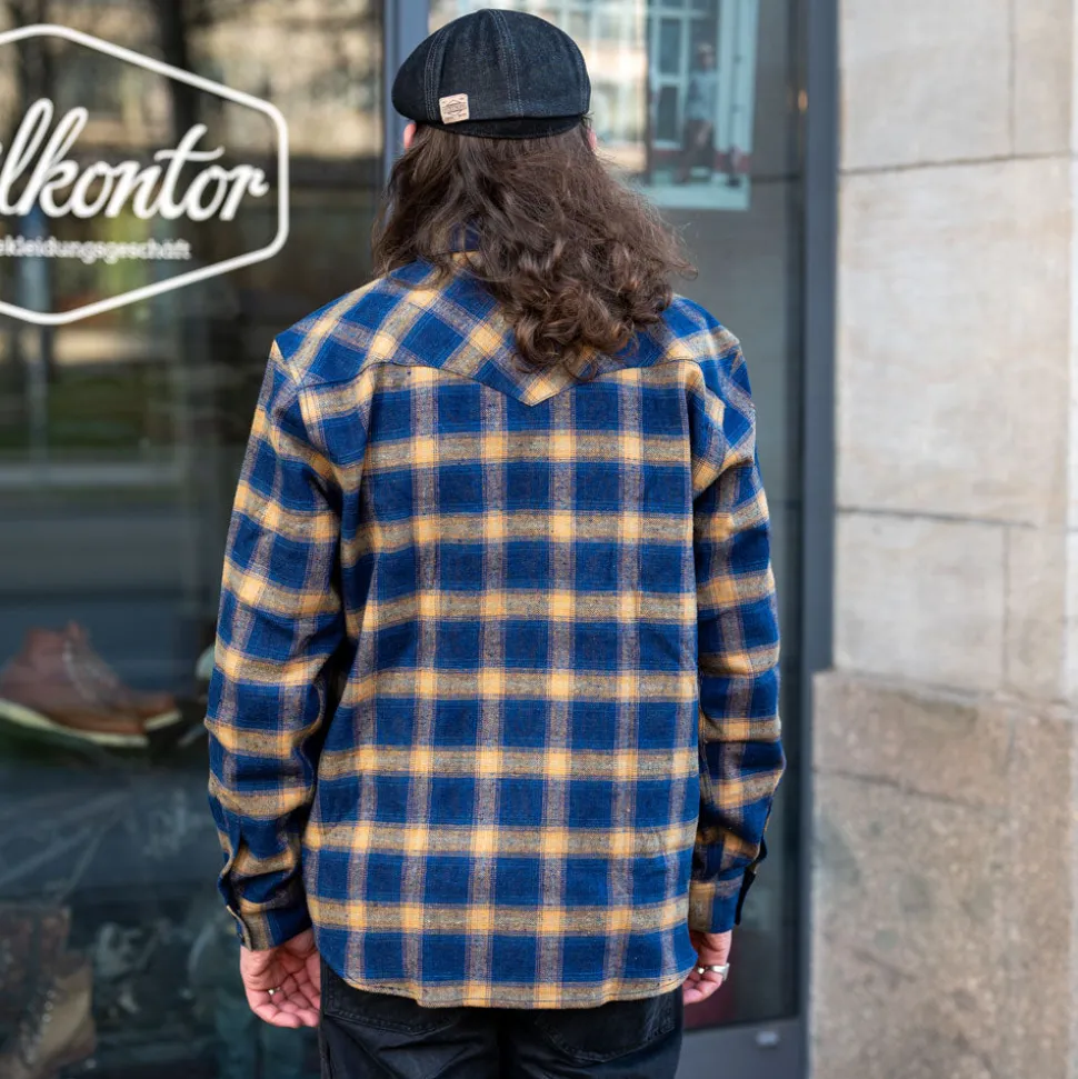 Dawson Shirt Check Flannel Indigo/Beige
