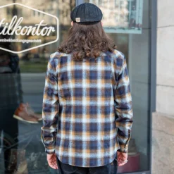 Dollard Shirt Herringbone Check Blue/Brown