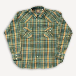 Dollard Shirt Herringbone Check Green/Yellow