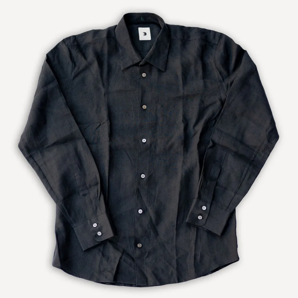 Feel Good Shirt Organic Linen Black