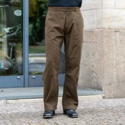 Frisco Chino Herringbone Cotton Java Brown