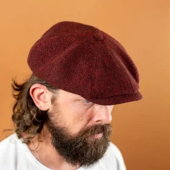 Hatteras Classic Herringbone Wool Schirmmütze Red
