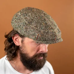 Hatteras Classic Herringbone Wool Schirmmütze Green/Grey