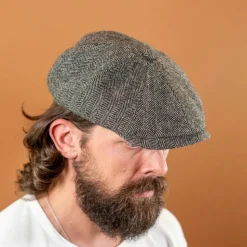 Hatteras Classic Herringbone Wool Schirmmütze Grey