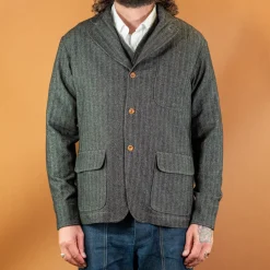 Herringbone Lawyer Jacket Grey