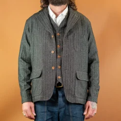 Herringbone Lawyer Jacket Grey