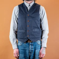 Herringbone Vest Blue