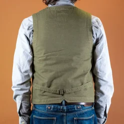 Herringbone Vest Green