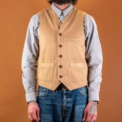 Herringbone Vest Khaki