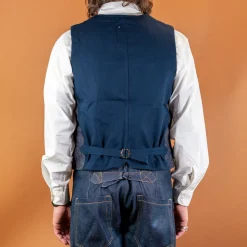 Herringbone Work Vest Blue