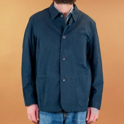 Jacke Bio-Baumwoll Popelin Navy