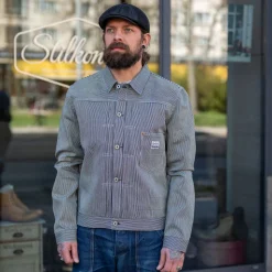 Jacket Striped White/Blue