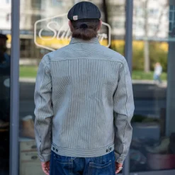 Jacket Striped White/Blue