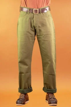 Kirk Pants Pineville Selvage 12oz Green