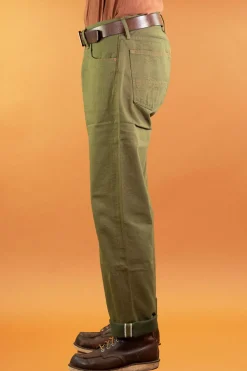 Kirk Pants Pineville Selvage 12oz Green