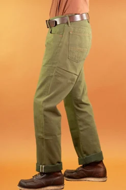 Kirk Pants Pineville Selvage 12oz Green