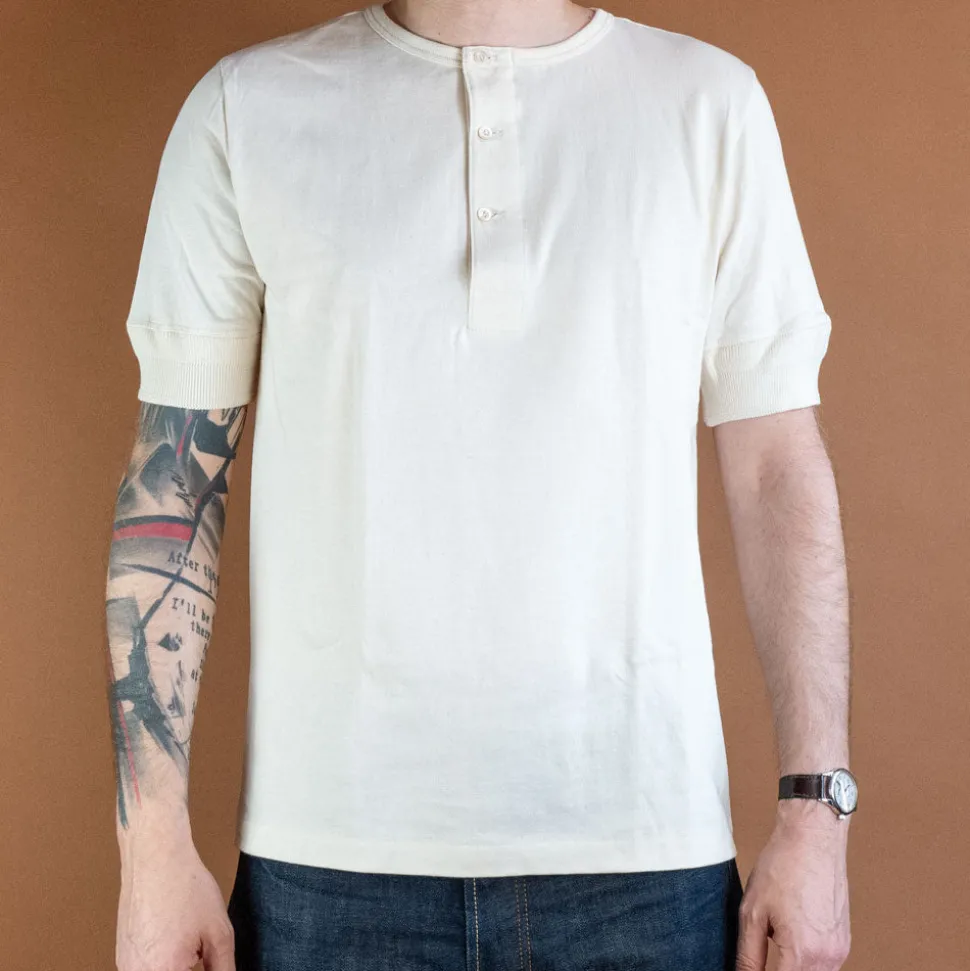 Knopfleistenhemd Kurzarm Nature