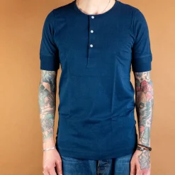 Knopfleistenhemd Kurzarm Inkblue