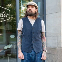 Knud Workwear Waistcoat Dusty Navy