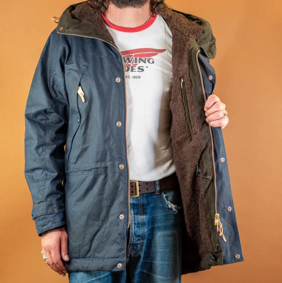 Long Mountain Jacket Waxed Navy