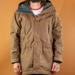 Long Mountain Jacket Waxed Dark Tan