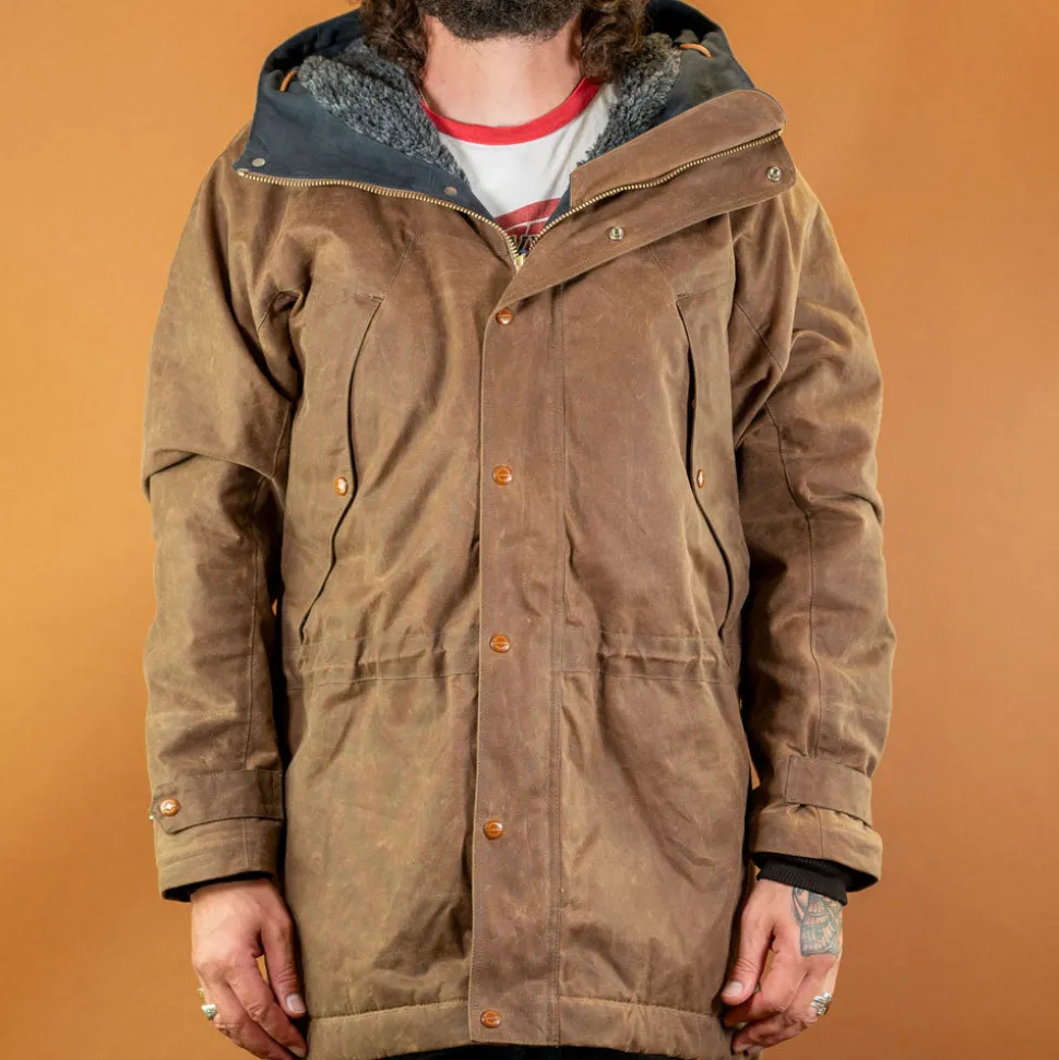 Long Mountain Jacket Waxed Dark Tan