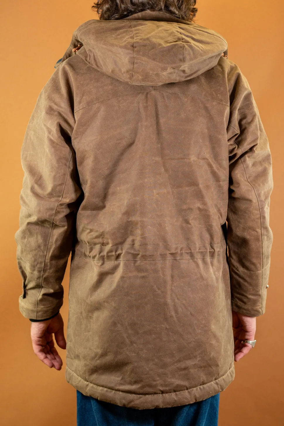 Long Mountain Jacket Waxed Dark Tan