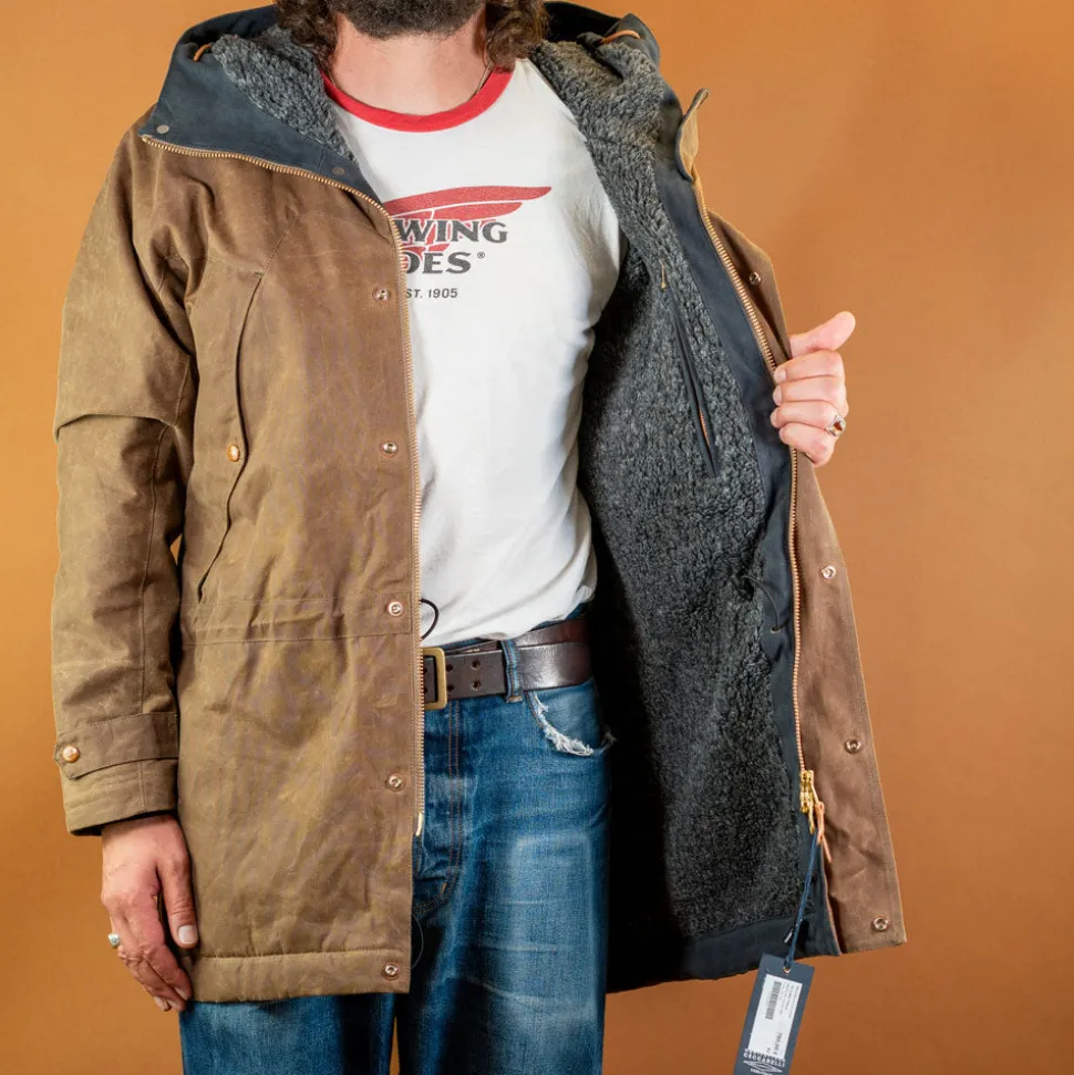 Long Mountain Jacket Waxed Dark Tan