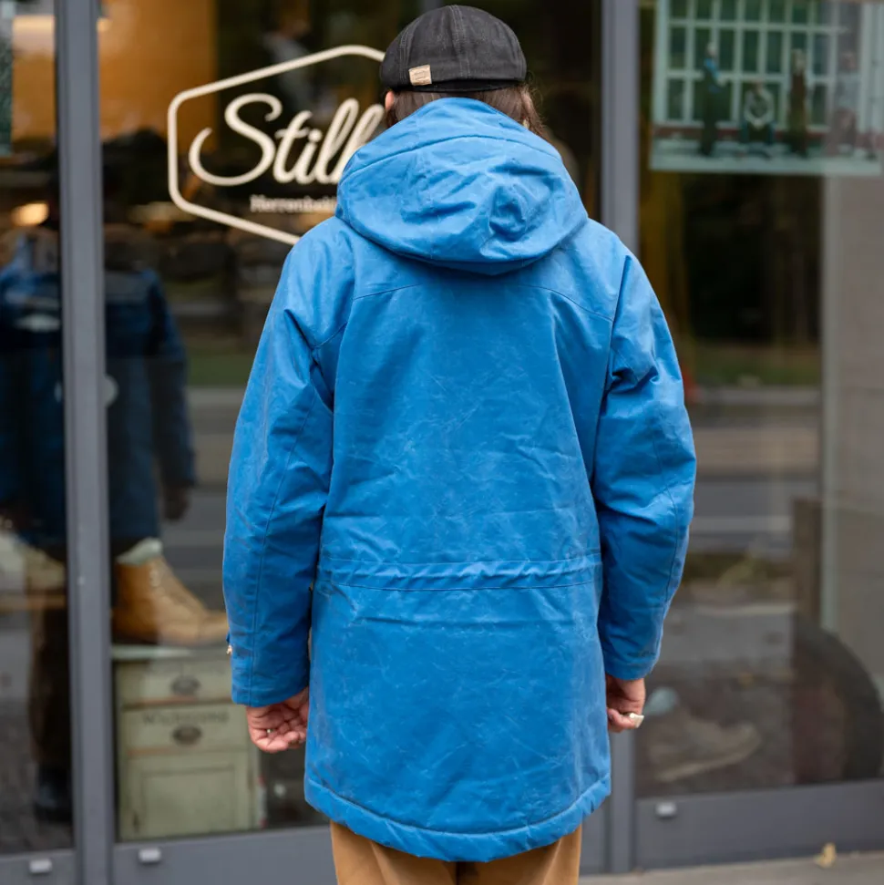 Long Mountain Jacket Waxed Mid Blue