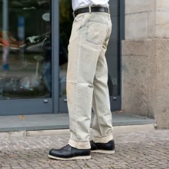 Loose Fit Kurabo 13,5oz Rainbow Selvage Blue Dusty Used