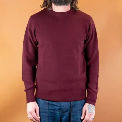 Men's Pullover Merinowolle Classic Fit Burgundy